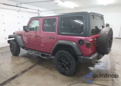 2022 Jeep Wrangler Unlimited Willys 4X4 z USA, uszkodzony, nr VIN 1C4HJXDG4NW158216